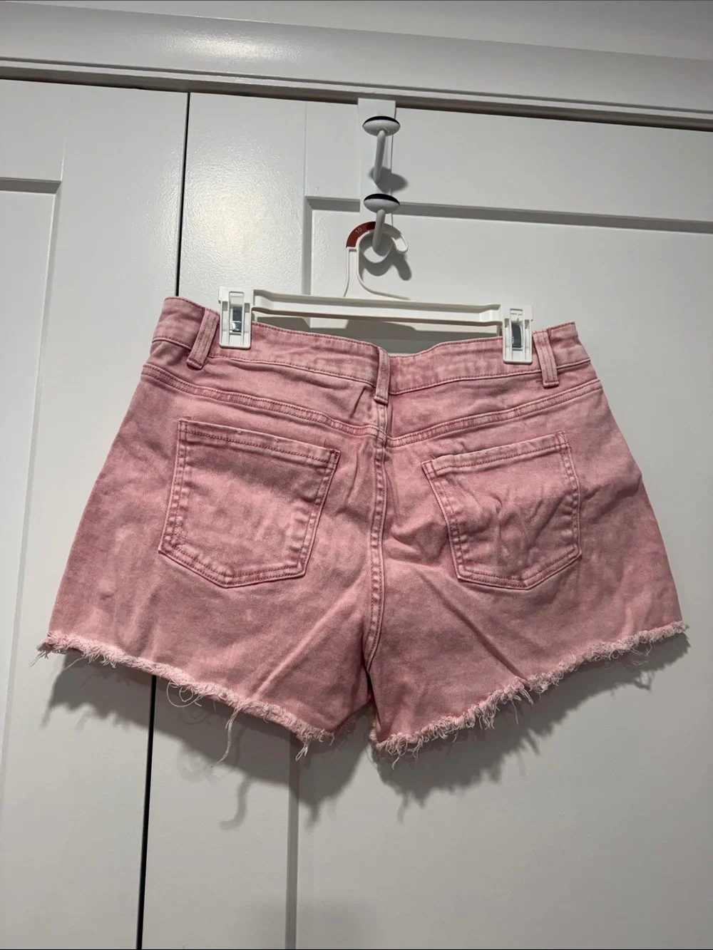 Time and Tru Pink Distressed Denim Cutoff Shorts
